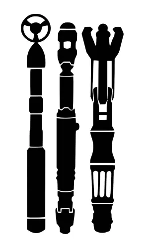 Dr Who Sonic Screwdriver Set vinyl car Decal / Sticker