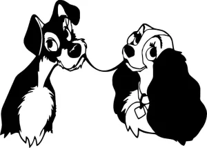 Lady and the Tramp Decal / Sticker